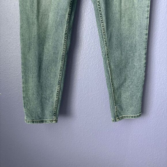 HT Denim Mom Jean Tapered Leg Light Wash High Rise 7 90s Style Cotton Relaxed - Picture 4 of 7